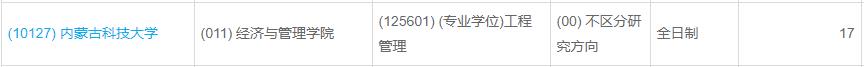 内蒙古2022年MTA、MPA、MEM全日制调剂汇总