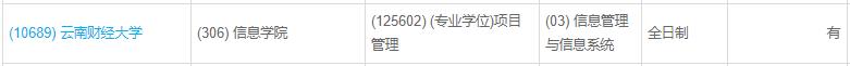 云南2022年MBA、MPA、MEM全日制调剂汇总
