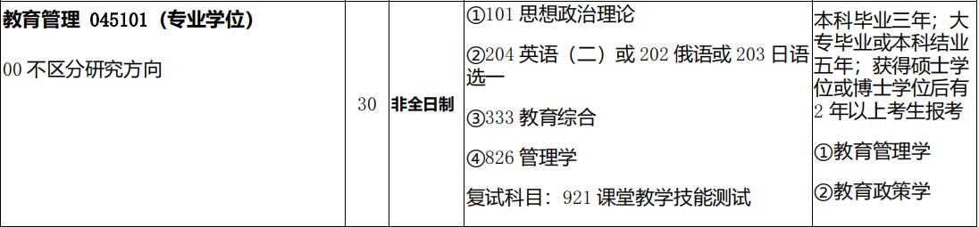 预计30人！西北师范大学教育管理专业2023招生计划出炉